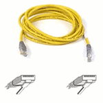 Belkin Cat 5 Crossover Patch cable Yellow, beige boot 7 ft