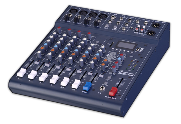 Studiomaster CLUB XS8+ 4 Mic / 2 Channel Audio Mixer with DSP & USB/MP3 Player