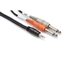 Hosa CMP-159 Y-Cable 1/8-inch TRS male to 1/4-inch TS/TS males 10 ft.