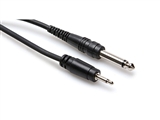 Hosa CMP-305 - 1/8-inch (3.5mm) TS (M) to 1/4-inch TS Cable - 5 ft.