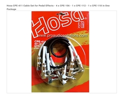 Hosa CPE-411 Cables for Pedal Effects -  4 x CPE-106 -  1 x CPE-112 -  1 x CPE-118 in One Package