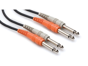 Hosa CPP-204 Dual Cable - 1/4-in TS to 1/4-in TS - 4m