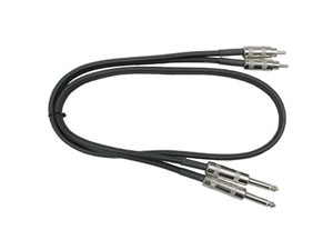 Hosa CPR-415 Dual Metal 1/4-inch TS to Metal RCA - 15 ft.