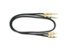 Hosa CPR-405AU Dual Gold Metal 1/4-inch TS to Gold Metal RCA - 5 ft.
