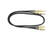 Hosa CPR-403AU Dual Gold Metal 1/4-inch TS to Gold Metal RCA - 3 ft.