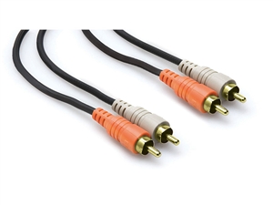 Hosa CRA-203AU Gold Plated - Dual RCA to RCA Cable - 3m