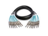 Hosa Tech CSS 802 PRO Balanced Eight Channel Male TRS 1/4" Phone to Male TRS 1/4" Phone Snake Cable- 6.6' (2 m)