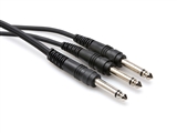 Hosa CYP-105 Y-Cable - 1/4-inch TS to Two 1/4-inch TS - 5 ft.