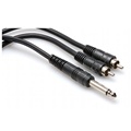 Hosa CYR-102 Y-Cable - 1/4-inch TS to Two RCA - 2m (6.6 Ft.)