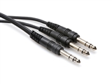 Hosa CYS-103 Y-Cable - 1/4-inch TRS to Two 1/4-inch TRS - 3 ft.