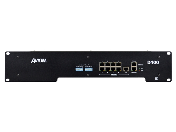 Aviom D400-Dante - A-Net Distributor, with A-Net Bridge input and Dante interface