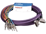 Switchcraft DB25MM10TRS - DB25 male x 2 to 8-297 1/4" TRS plugs (Insert Snake for Connection to DB25 Patchbay - Tascam DTRS / Digidesign Pinout)