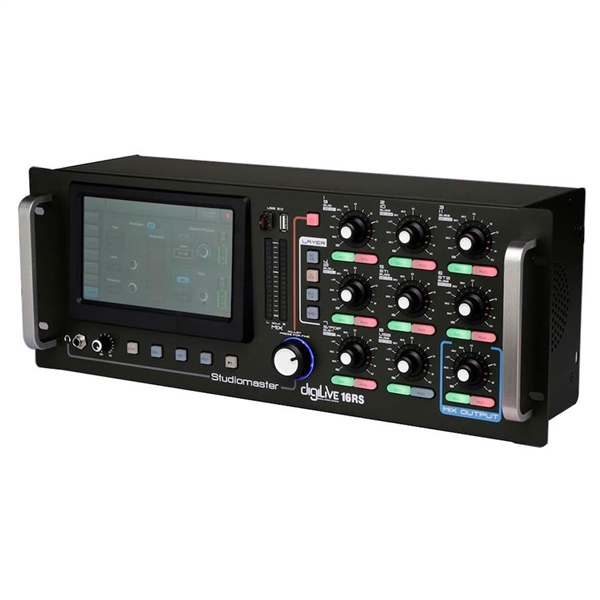 Studiomaster digiLivE 16 RS 16-Channel Rack-Mount Digital Mixing Console, 7" Touch Screen