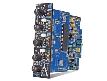 Multi-purpose tone enhancement API 500 series module with instrument pre, four band EQ, compressor, and tape saturation circuits. Vertical faceplate.