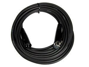 Whirlwind EMC20, 20ft mic cable. XLR Male to XLR Female, BLACK connectors