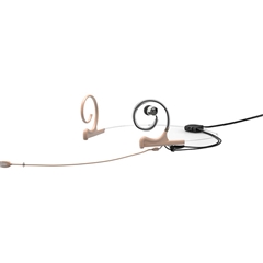 DPA FIOFA56-2-IE1-B, d:fine Omni Slim capsule, headset mic., Dual ear, Single in ear 110mm boom interchangeable w/ adaptor TA5F, Beige