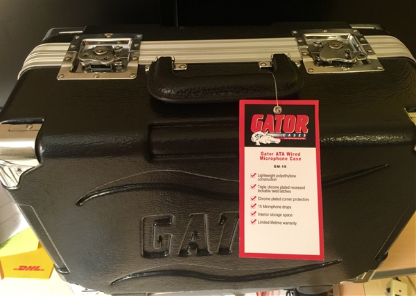 Gator GM15 Deluxe 15 Microphone Hardshell Case ATA