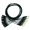 Mogami GOLD 8 TRSXLRM-05, 8-Ch 1/4 TRS to XLRM Snake Cable. 5 Ft.
