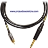 Mogami GOLD TS-RCA-12 Cable, 1/4 TS to RCA, 12 Ft.