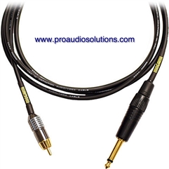 Mogami GOLD TS-RCA-12 Cable, 1/4 TS to RCA, 12 Ft.