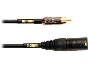 Mogami GOLD XLRM-RCA-06, XLRM-RCA Cable. 6 Ft. Gold