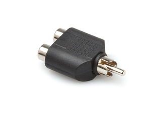 Hosa GRF-398 - Y-Adaptor - Two RCA Females to One RCA Male