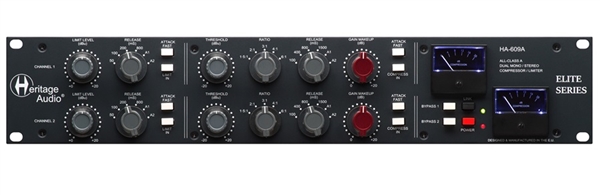 Heritage Audio HA-609A Dual-Channel Bus Compressor/Limiter