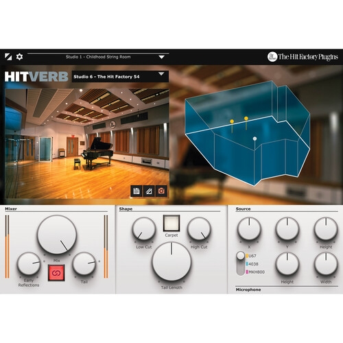 HIT VERB The Hit Factory Plugins HitVerb 54th Street Edition Studio 6 Reverb Plug-In (Download)

