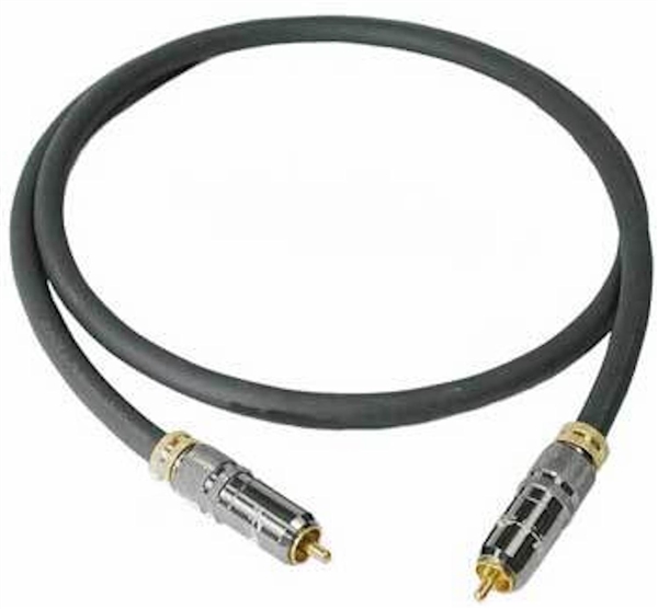 Zaolla ICR-7 Solid Silver Core Single male RCA to male RCA Cable, GOLD contact connectors  7 Ft. 99.9997% Pure Solid SIlver core cable!!