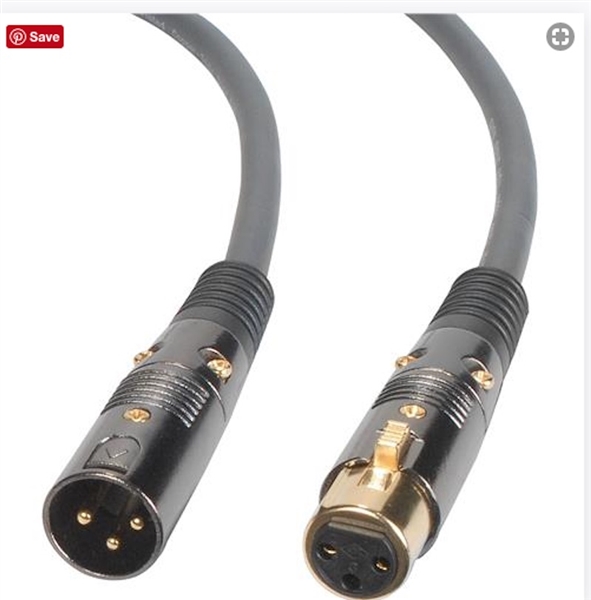 Sonicwave Impact 40817 12 ft. mic cable XLRM to XLRF GOLD connectors