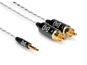IMR-006 Drive Stereo Breakout Cable, 3.5 mm TRS to Dual RCA, 6 ft, Hosa