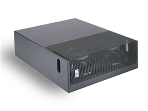 Bag End IPD12E-DA - Infra Powered Black Painted Double 12" Installation Enclosure 