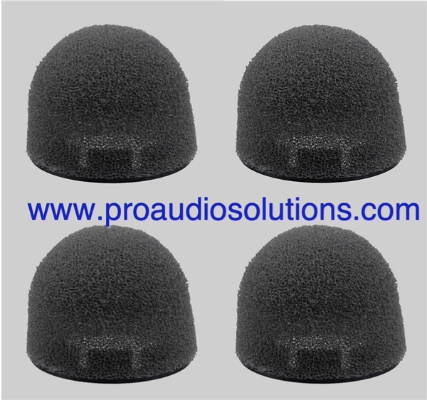 4 pack of Crown M45887-3 heavy duty SINGLE windscreen for Crown CM311A series headset mics