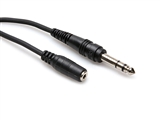 Hosa MHE-310  1/8-inch (3.5mm) TRS (F) to 1/4-inch TRS(M) Headphone Extension Cable - - 10 ft.