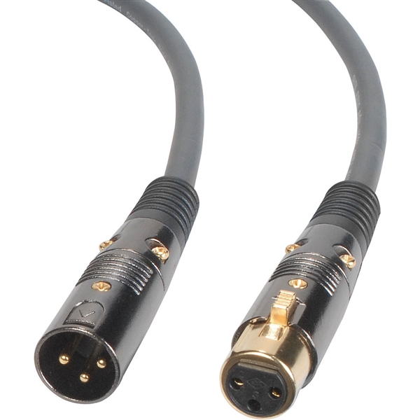 Sonicwave  184-244 12 ft. mic cable XLRM to XLRF GOLD connectors