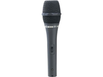 MIPRO MM-707C/B, Handheld Hypercardioid Condenser Wired Microphone with on/off switch (AA battery operated)