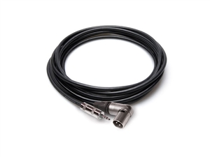 Hosa MMX-025SR Camcorder Microphone Cable, 3.5 mm TRS to Neutrik Right-angle XLR3M, 25 ft