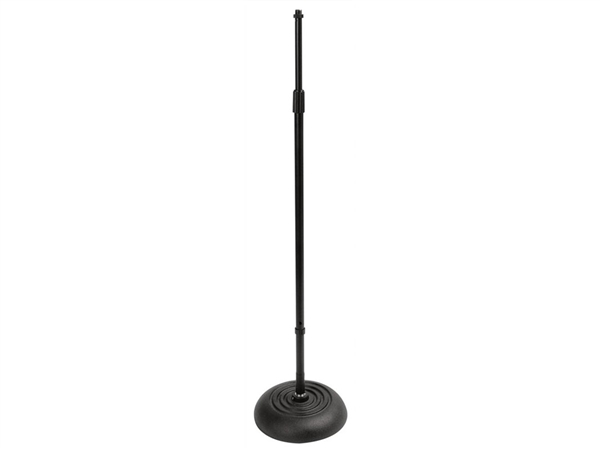 On-Stage MS7201QTR Quarter-Turn Round Base Mic Stand, black