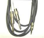 Quantum Audio MSY-10APP 1/8-inch TRS to Two 1/4-inch TS Cable - 10 Ft.