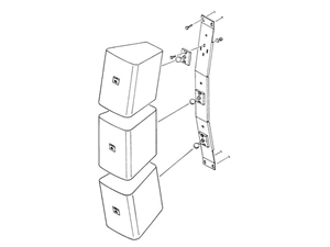 JBL MTC-25V - Vertical-Array Wall Bracket for Three Control 25 Speakers