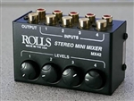 Rolls MX42 4-Channel Stereo Passive Mixer - RCA I/O