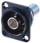 Whirlwind NBB75DFIB - Connector - BNC, Neutrik, chassis, feed-thru, recessed, 75 Ohm, black