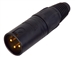 Neutrik NC3MX-B - XLR, GOLD Contacts Black shell, MALE