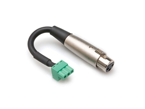 Hosa PHX-206F Bulk - XLR Female to Female Phoenix Connector - 6 in. (connects XLR cables to Phoenix jacks)