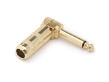 Hosa PRG-370AU - Right Angle 1/4-inch TS Male Connector - Gold plated