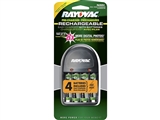 Rayovac PS131-4BE GEN NiMH 4 Position Battery Charger with 2AA,2AAA batteries