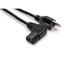Hosa PWC-155R - Power Cord 3-Prong Male to Right Angle IEC Female - 8 Ft.