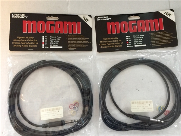 Mogami SS-10 Pure-Patch Pair TRS 1/4" Male to TRS 1/4" Male Quad Patch Cable (10')