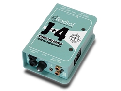 Radial Engineering J+4 Active stereo -10dB unbalanced to +4dB balanced converter
