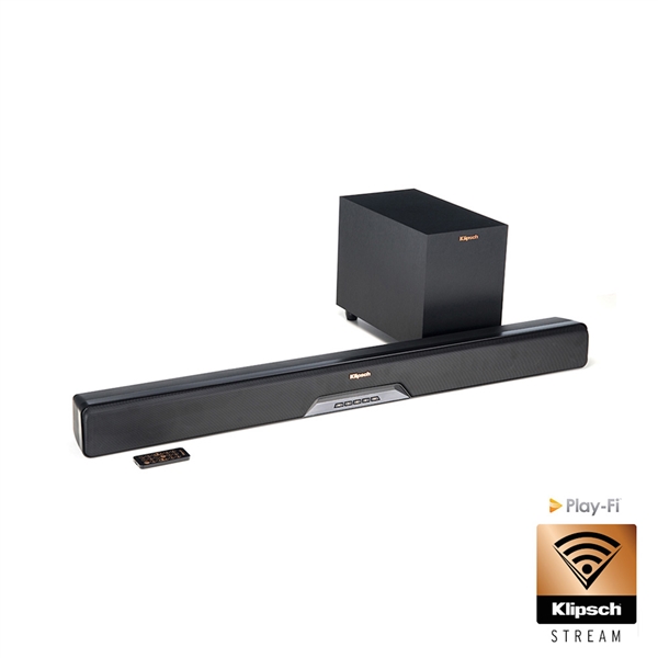 Klipsch RSB-8 Black 2-way Bi-amplified Sound Bar and subwoofer bundle